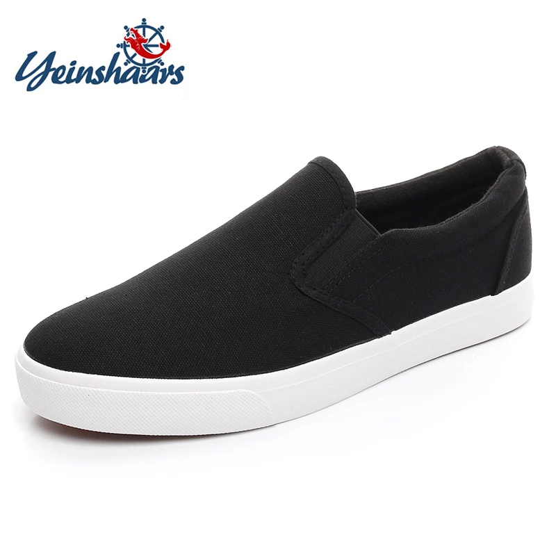 

Кроссовки YEINSHAARS мужские парусиновые, повседневные холщовые туфли, без шнуровки, дышащие лоферы, плоская подошва, весна-лето
