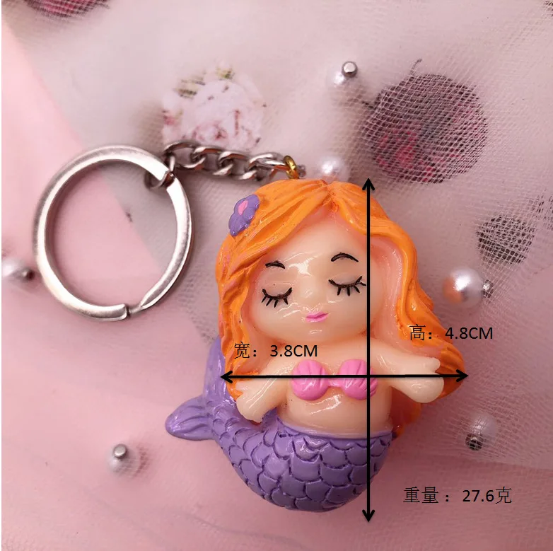 2019 new 3d resin 10pcs kawaii little mermaid charms necklace pendant keychain for gift DIY decoration | Украшения и аксессуары