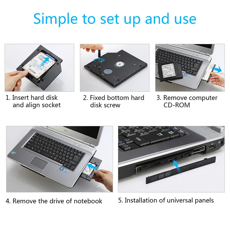 HDD caddy 12, 7 ,  optibay, SATA 2, 5,   DVD , SSD