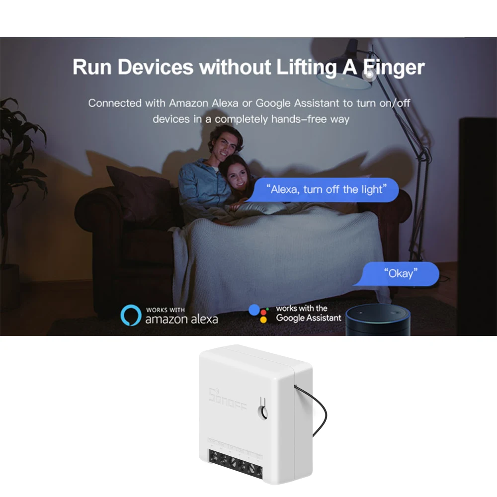 Двухсторонний смарт переключатель SONOFF MINI с дистанционным управлением Wi Fi