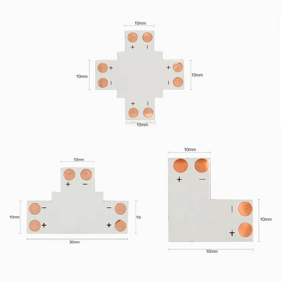 2 шт. 10 мм 5050 LED монохромный свет с FPC доска 3528 Solderless разъем для DIY ремонтный кабель