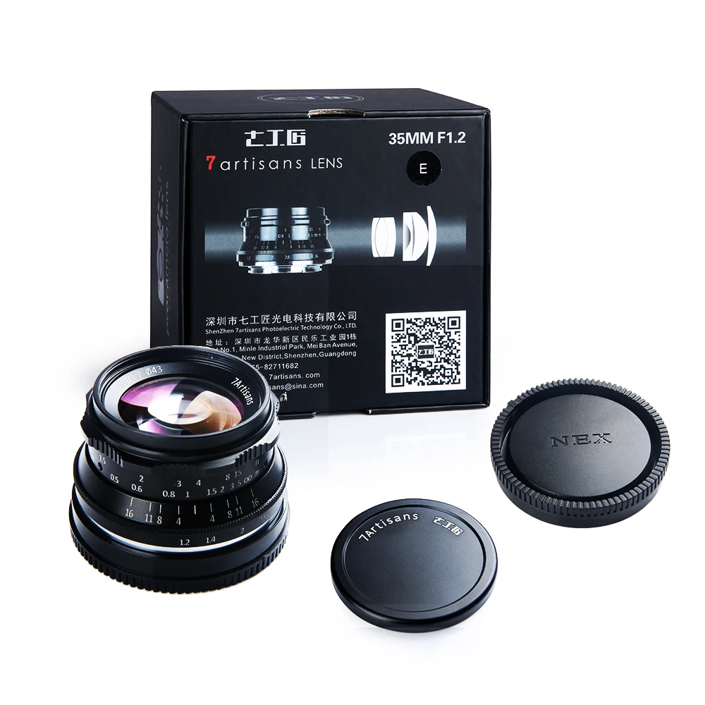 7 ремесленников 35 мм F1.2 ручная основная линза для Sony E-mount A7R A7S A6500 A6300 A7/Fuji X-T2 X-T20/Canon