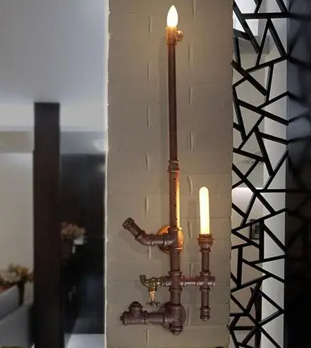 Бесплатная доставка настенная лампа-пулемет для труб винтажная лампа коридора