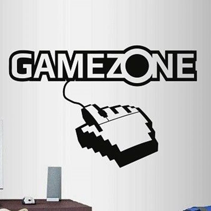 Игровая зона наклейка Видео игровой контроллер Стикеры играть плакаты тематики