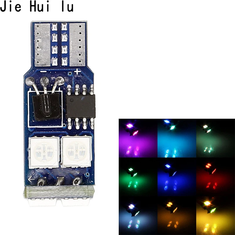 2 X T10 RGB 6 SMD 5050 LED Автомобильный клиновидный боковой свет Ширина Свет Интерьер