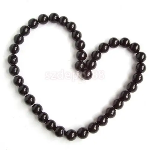 

New Arrivals 2015 2x Black Loose Beads 10MM ROUND SHAPE 15.5''