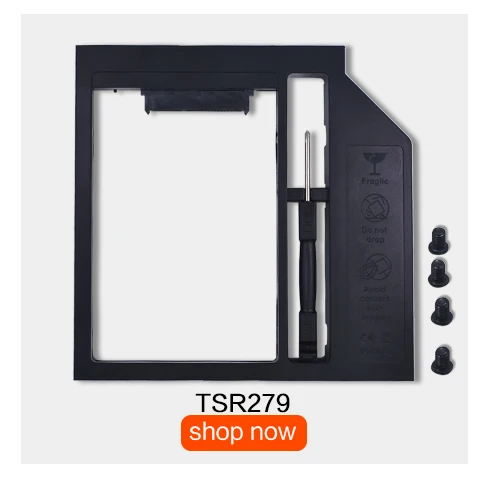 TISHRIC популярный универсальный чехол Optibay 2nd HDD Caddy 12,7 мм SATA3.0 для 2,5 ''SSD DVD для HDD корпус адаптер для жесткого диска