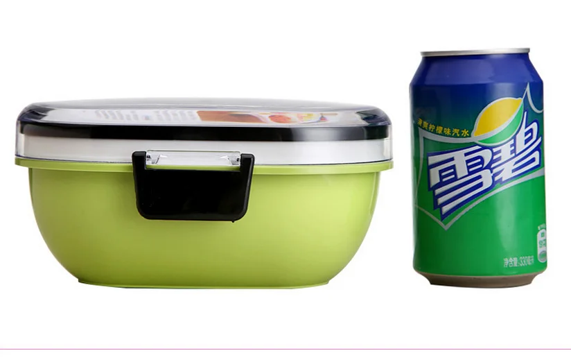 Конфеты Цвета езду школы Bento Коробки для обедов с ложкой Посуда сервиз в