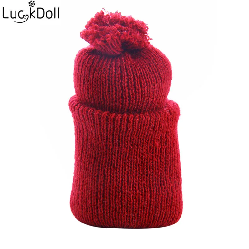 LUCKDOLL дружественный хлопковая веревка шерстяная кукла Шапки подходит 14 5 дюймов