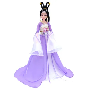 Традиционные китайские куклы, игрушки для девочек, старинная Коллекционная Красивая винтажная принцесса, этническая кукла с свадебным платьем, подарки