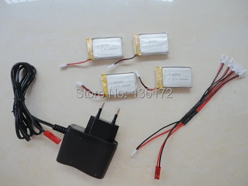 Ewellsold 3 7 V 20C 600mah литий полимерный аккумулятор + настенный чейнджер для X5C x5c 1 x5sc x5sw rc
