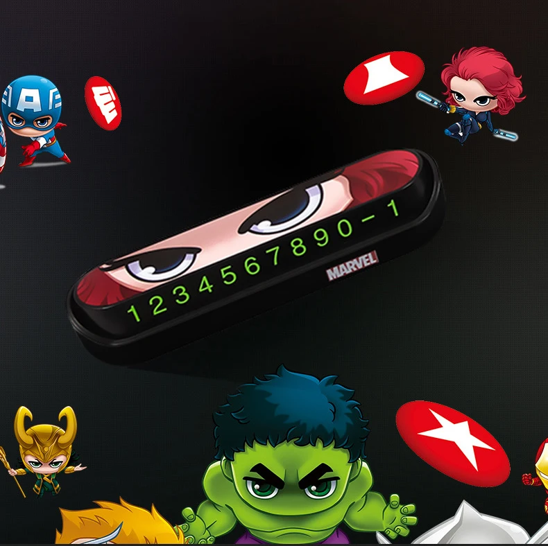 Marvel Temporary Parking Number Plate 2019 Various New Styles Let The Hero Guard You |