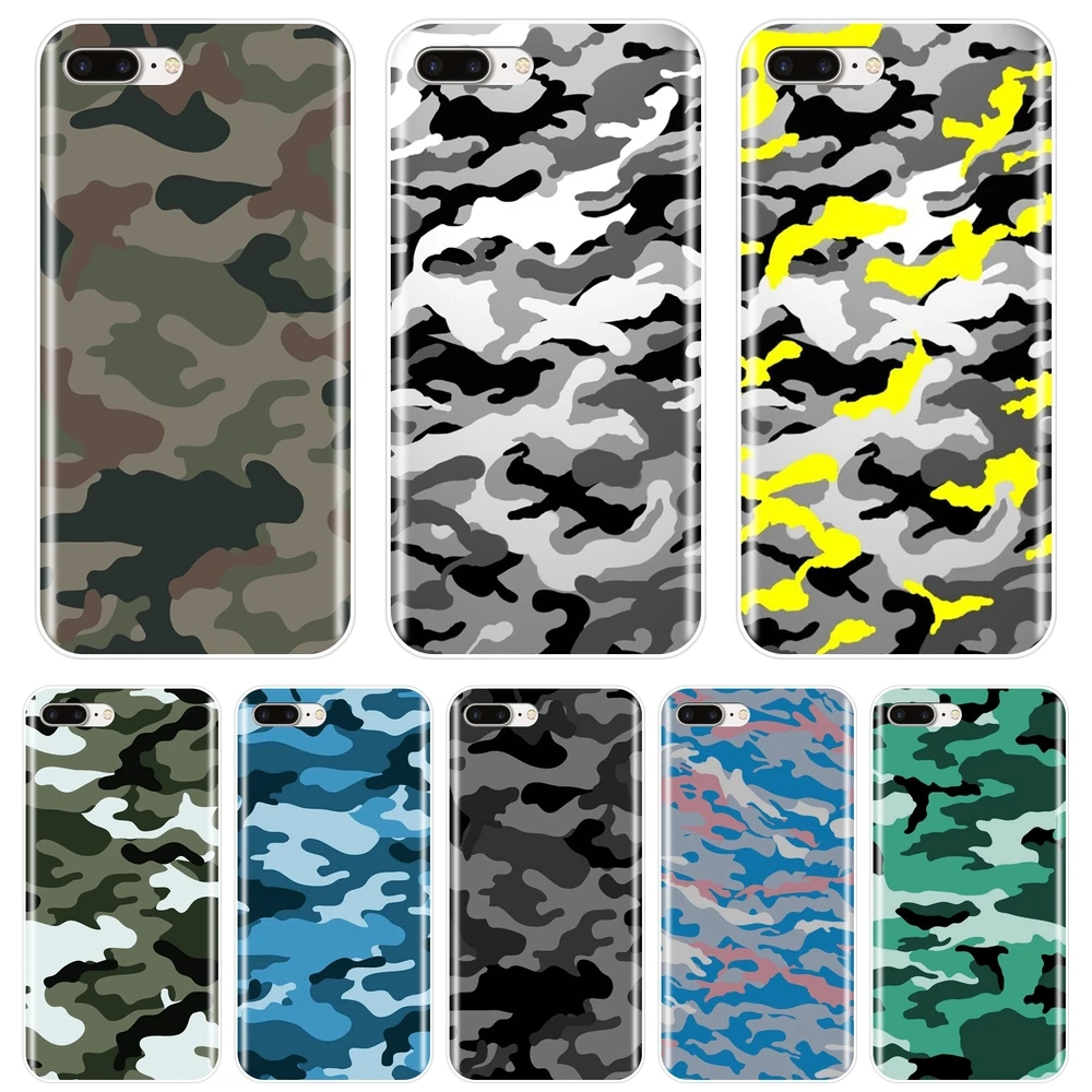 Камуфляжный военный камуфляжный чехол для телефона Apple iPhone 6 S 7 8 X XR XS Max