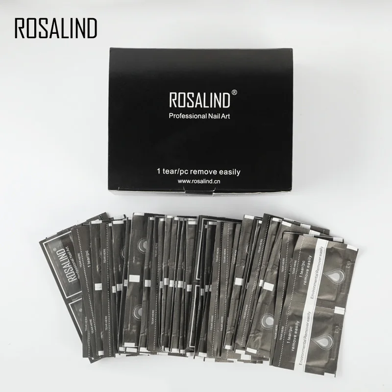 

ROSALIND Gel Polish Remover 100% Cotton Cleaner Lint-Free Wipes Nail Degreaser for Manicure Cleaner UV Nail Gel Nails art Tool