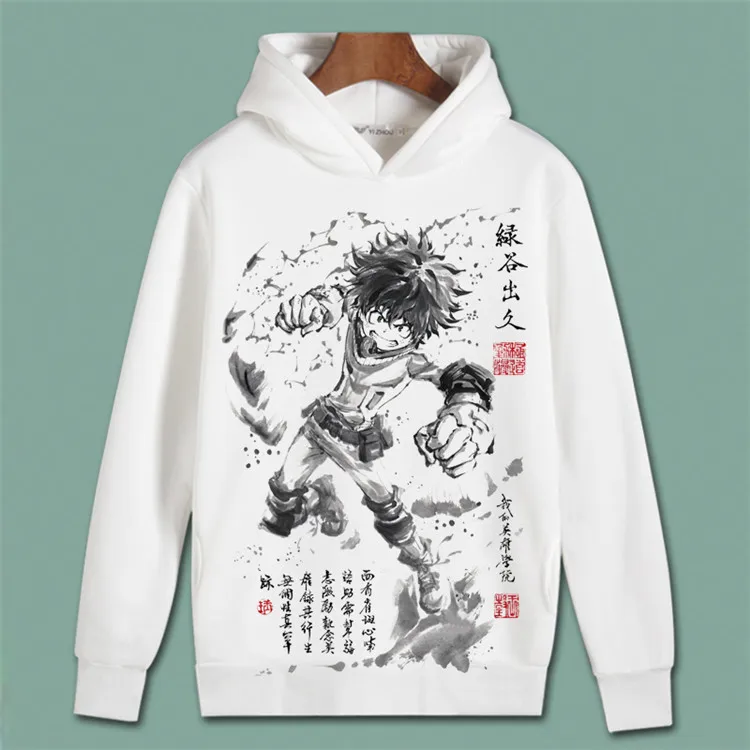 Толстовки с капюшоном для косплея Todoroki Shoto, толстовки с капюшоном из флиса, школьная форма