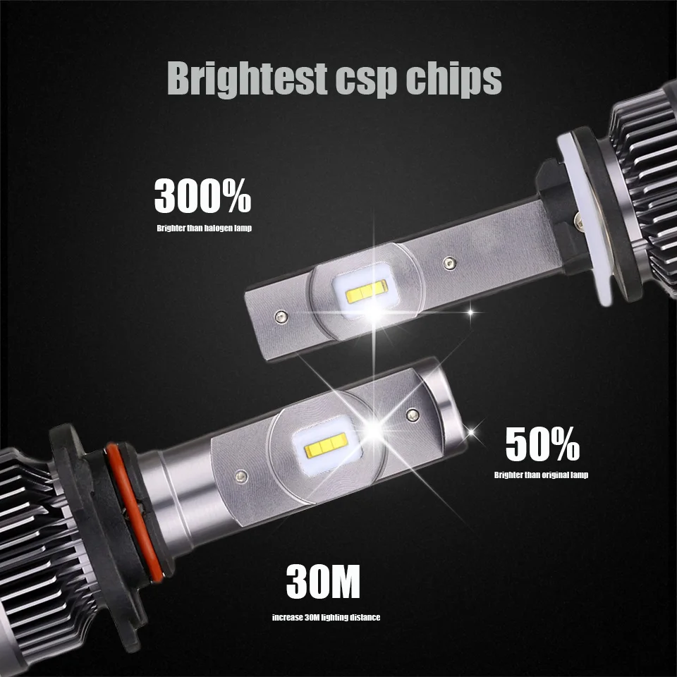 ANMINGPU 16000lm/пара точечные светодиодные лампы H7 H4 светодиодный лампы H1 H11 9005 9006 H8 880/881 5800 к авто светильник автомобильный светильник