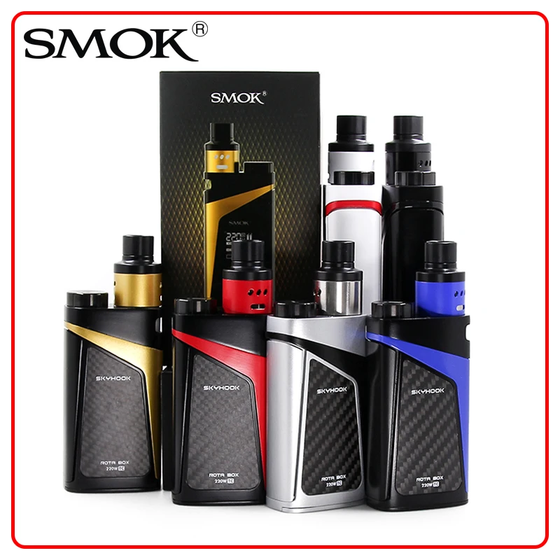 Оригинальный комплект SMOK Skyhook rdta 220w бокс мод встроенный 9 мл бак распылитель Vape vs