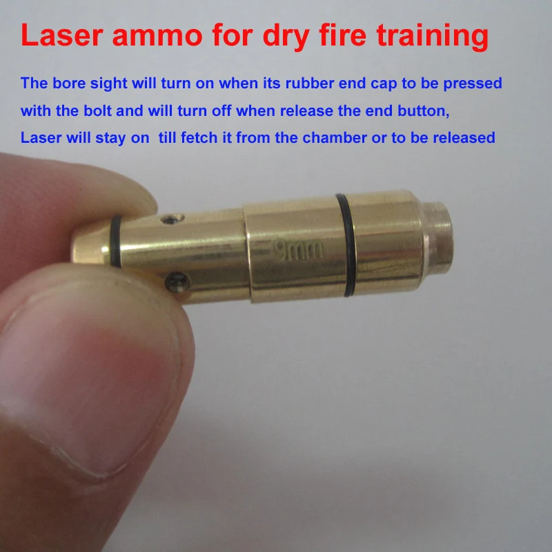 

9mm Laser Ammo,Laser Bullet, Laser Ammo, Trainer Pistol Laser Cartridge for Dry Fire, for Shooting Training