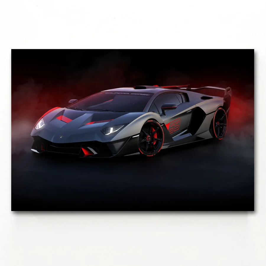 Обои Lambor Aventador Супер спортивный автомобиль Плакаты и художественная печать на
