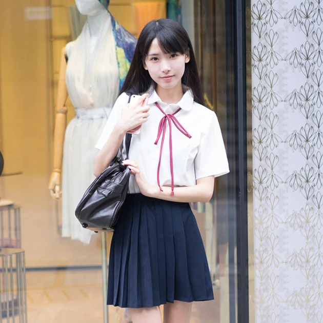 College style sailor suit female Japanese school uniform long-sleeved JK pleated skirt student costume |