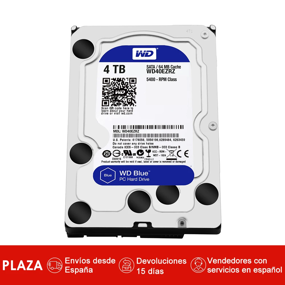 Western Digital Blue 3 5 &quot 4000 ГБ 5400 об/мин Serial ATA III 64 Мб Unidad de disco duro|Внешние жесткие диски| |