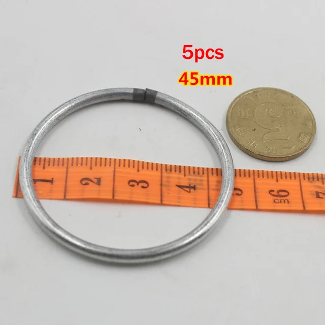 45mm 5pcs 1 упак./лот большой Ловец снов круг кольцо ремесло 35-160 мм металлические кольца для мечта Ловушки для обручи висит DIY Инструменты для наращивания волос аксессуары - Цвет: 45mm 5pcs