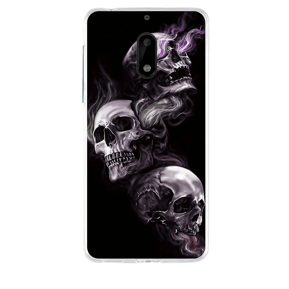 Силиконовый чехол для Nokia 6 2017 задняя крышка TA 1033 1021 с рисунком бампер 5