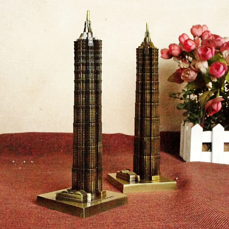 Alloy Shanghai Global Center Jinmao Building Model Figurine World Famous Landmark Architecture For Home Accessories Souvenirs | Дом и сад