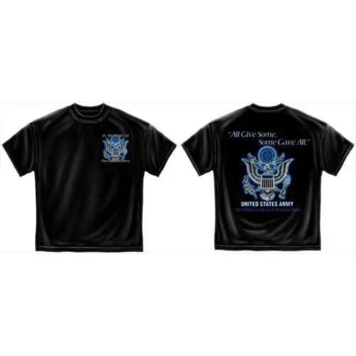 

New Fashion Mens Short Sleeve Tshirt Cotton Mens Graphic Apparel T-Shirt Army Gave All Mens T Shirt