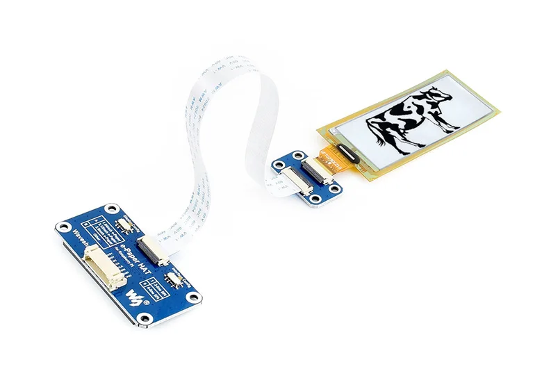 2 9 дюйма e Paper HAT (D) 296 × 128 resolutionсо встроенным контроллером общаясь через SPI