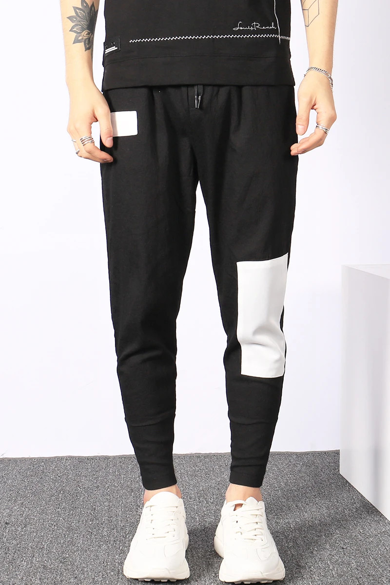 Новинка лета 2018 мужские Модные трендовые шаровары индивидуальные тонкие брюки