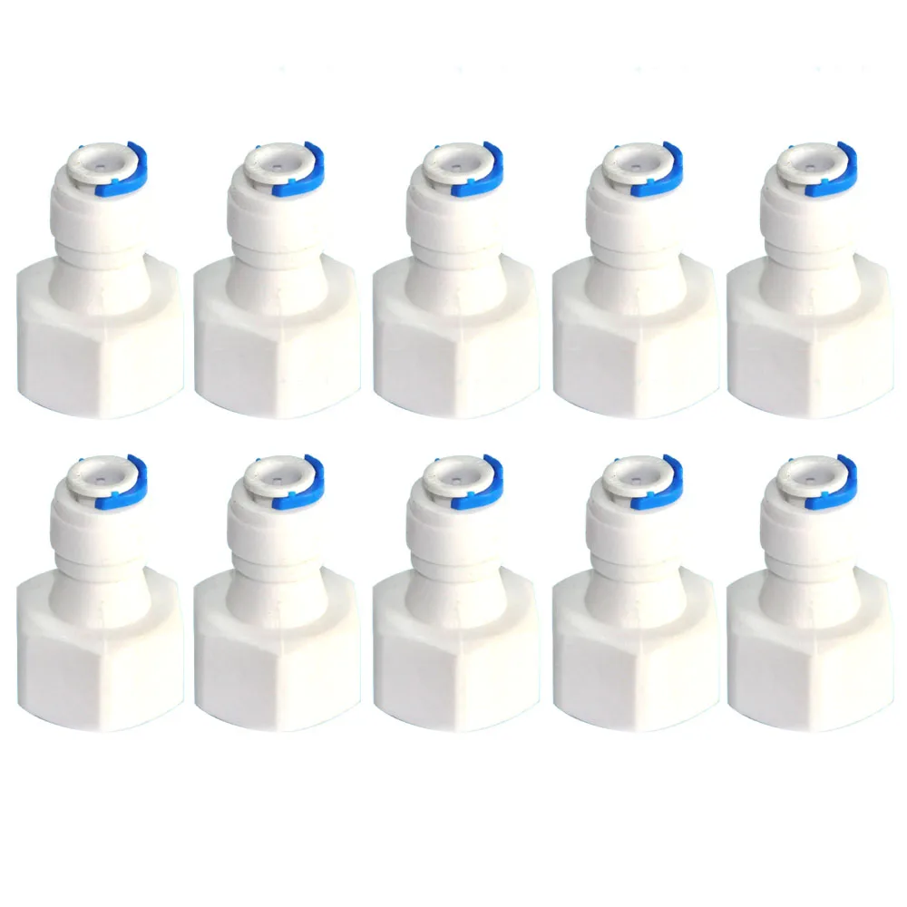 10 шт. внутренняя резьба 1/2 дюйма на прямой коннектор 1/4 фитинг для воды обратного