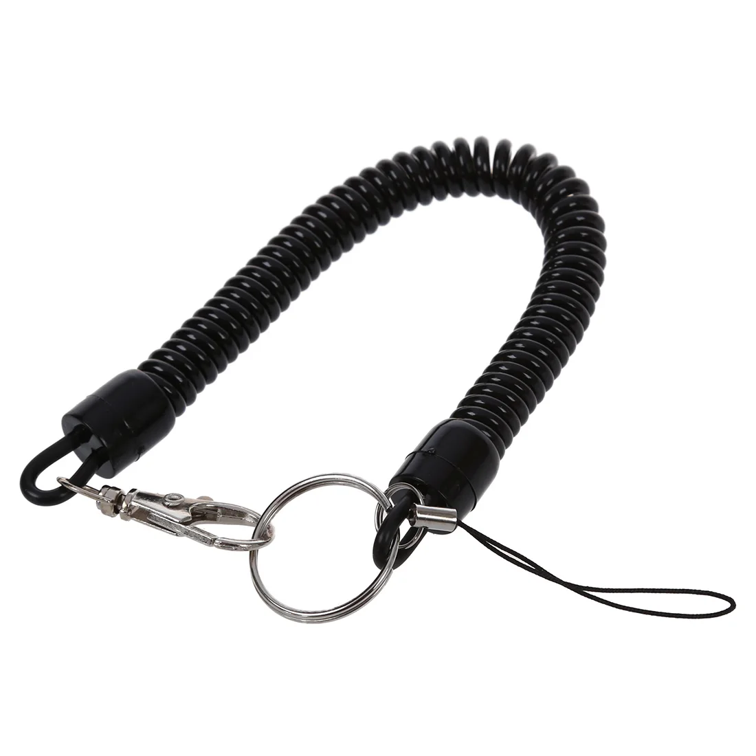 

Черный пружинный шнур веревка шарнирная застежка-Омар брелок