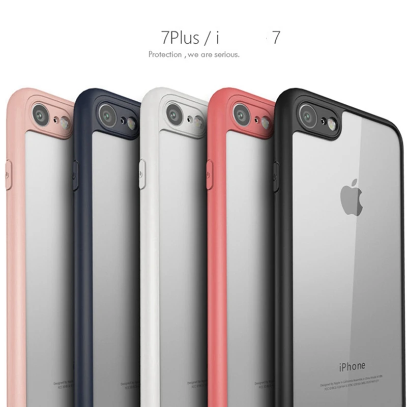 Чехол для iPhone7 X 6S 6 8 чехол телефона Two in One Plus матовый мягкий цветной Мягкий край TPU +