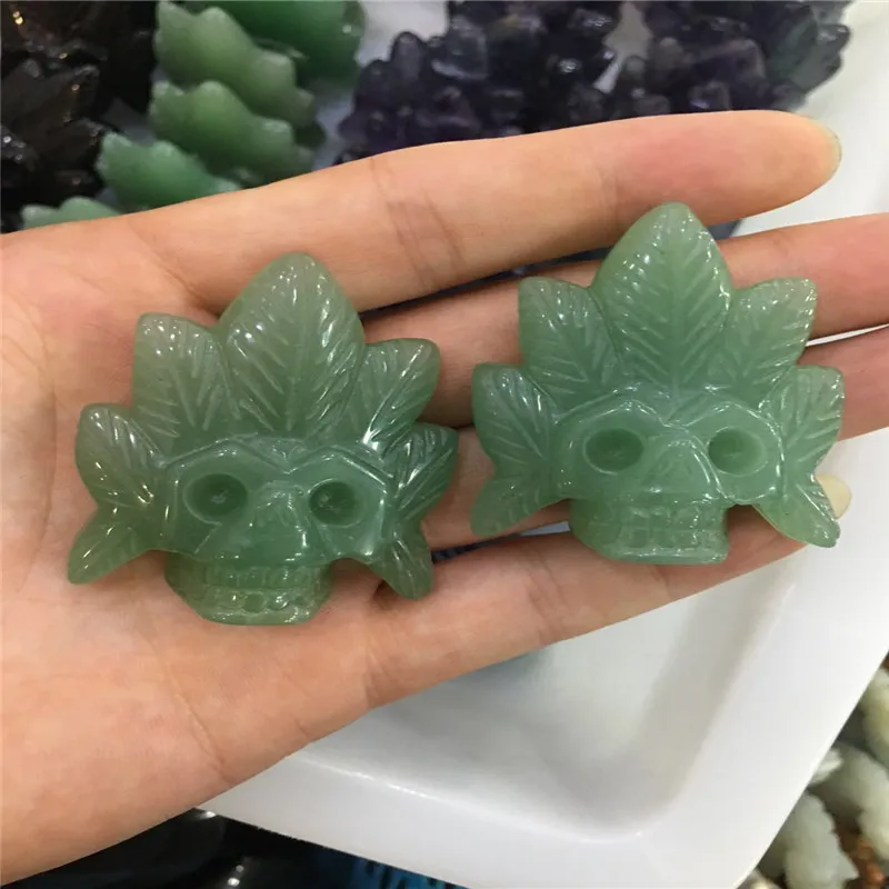 Новый стиль природного dongling jade Резные Хрустальный Череп Indian head кости кость