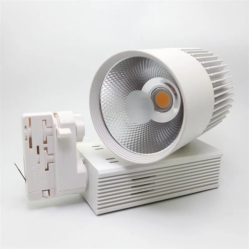 

4 Wires 3 Phase 40W LED Track Light Aluminum Ceiling Rail Spotlights Replace Halogen Lamps AC110-240V