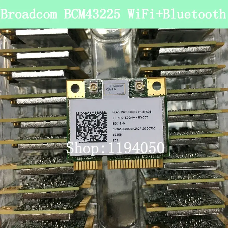 Сетевая мини карта Broadcom BCM43225HMB PCI E Wlan 300 Мбит/с + Bluetooth 3 0 Wi Fi LAN|wifi card|wifi lanlan card |