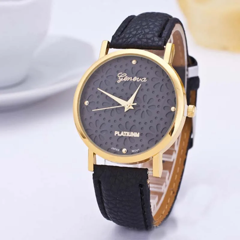Новый Женева Повседневное Для женщин часы для подарков Творческий полый сливы