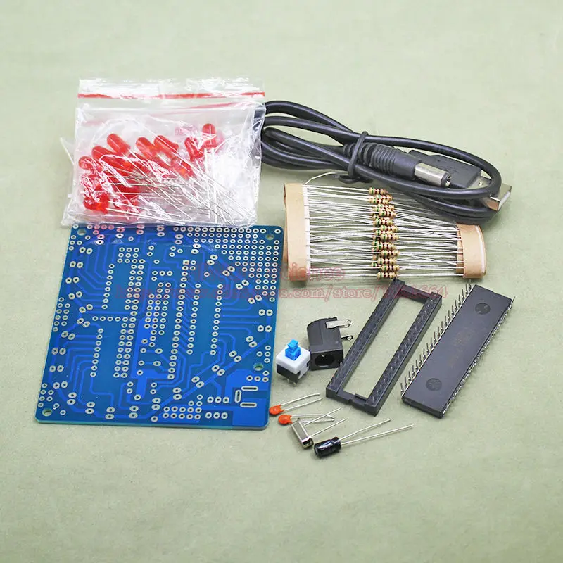 1 компл./лот электронное веселье DIY Kit светящийся светильник с циркуляцией сердца