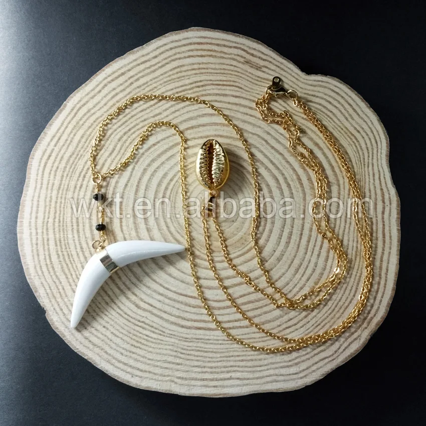 Женское Ожерелье-чокер стильное белое ожерелье с костяным рогом для оптовой