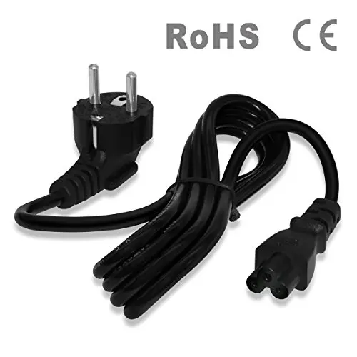 

EU Plug 3M (10FT) 3 Prong Cord Power Cable Lead For Laptop PC Adapter Computer Monitors Projectors Printers and More