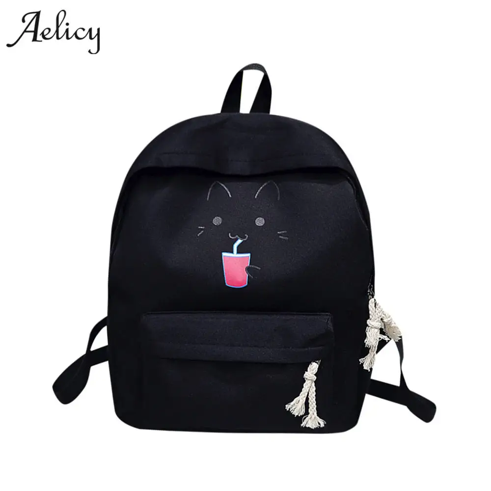 Aelicy холщовый рюкзак для студентов школьная сумка мальчиков подростков рюкзаки