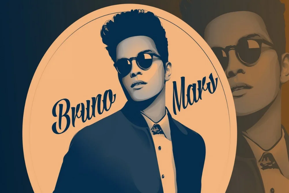 Тканевый постер с рисунком на заказ BRUNO MARS поп регги soul рок и R & B PRW023 настенный