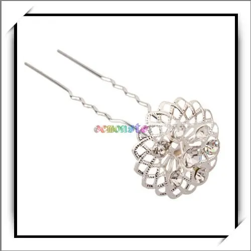 Free Shipping Shining Rhinestone Screw Hair Pins 100% brand new and high quality 16002947|screw m10|screw protectorpin flower |