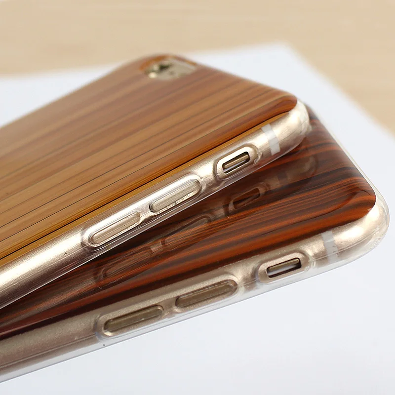 Vertical Wooden Pattern Phone Case For iphone 6 6s Cases 4.7 Inch TPU Soft Back Cover 6Plus Plus Fundas |