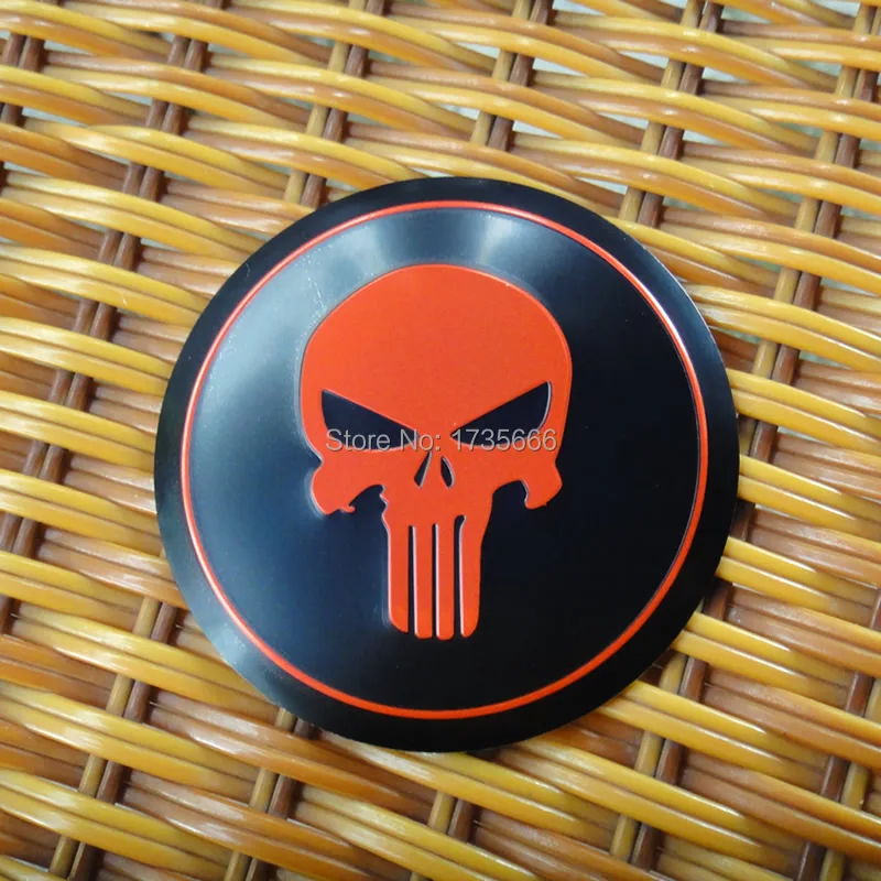 4 шт. колпачки для автомобильных шин центральный колпачок красная эмблема череп