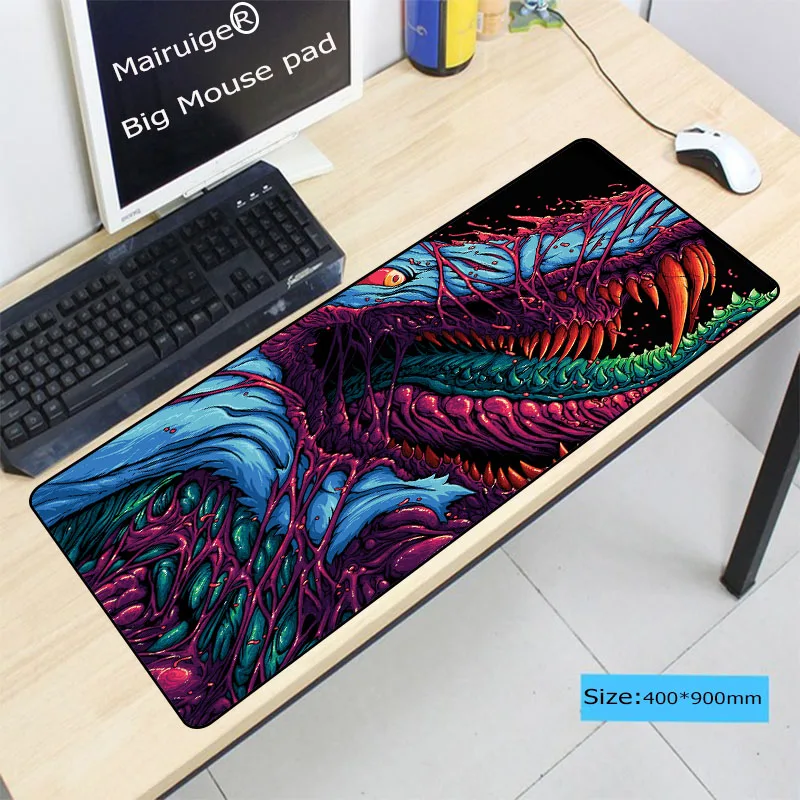 Игровой коврик для мыши Mairuige fire Hyper beast CS GO большой с обработанным краем ПК