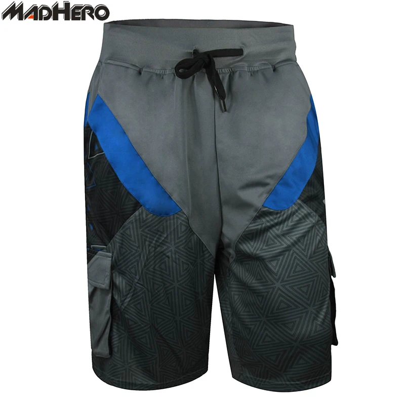 MADHERO мужские лоскутные шорты удобные хлопковые Drawstring сетчатая подкладка с