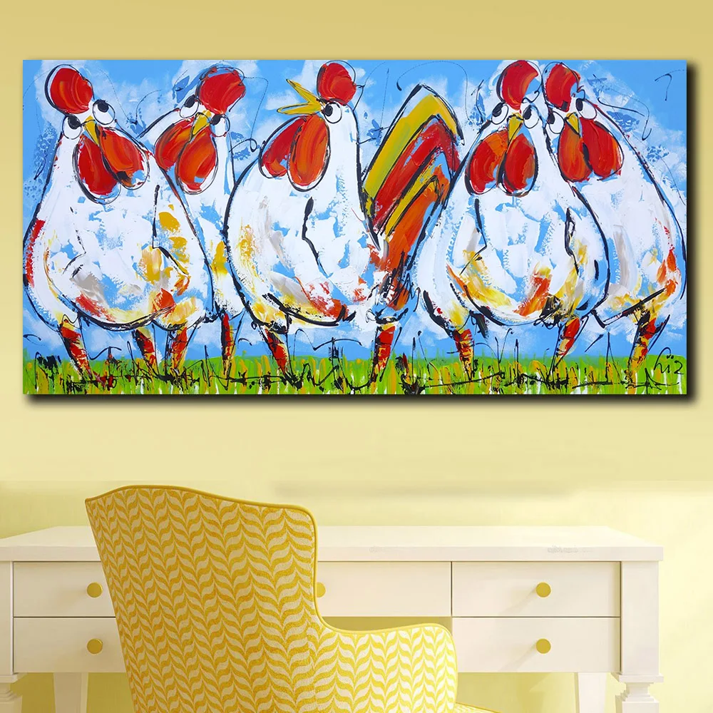 Fashion Large Size Printing Pop Art Colorful Animal Wall Picture Home Decor Living Room Modern Canvas Print Oil Paintings | Дом и сад