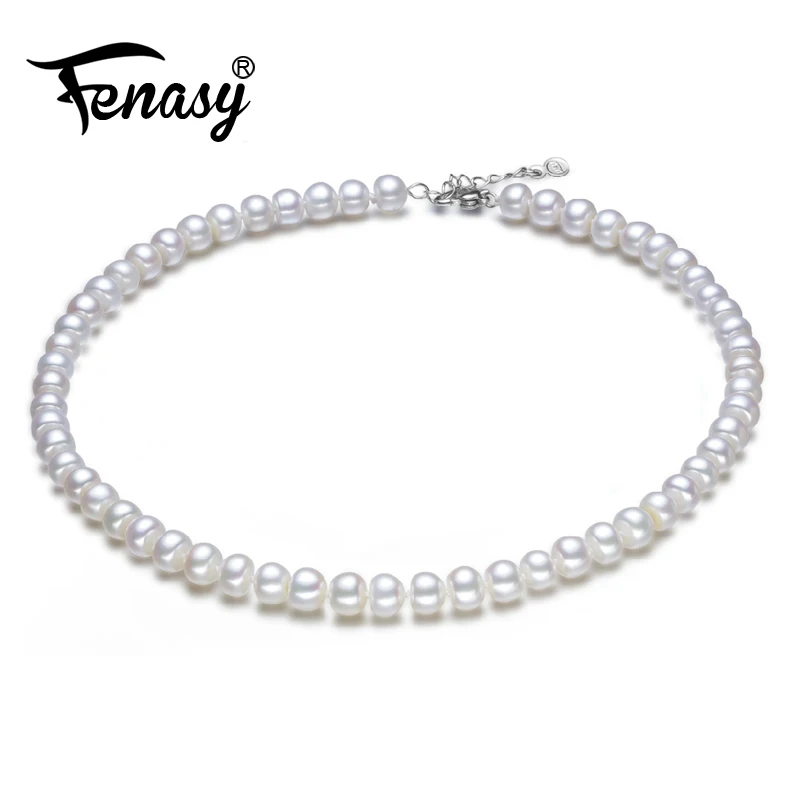 

FENASY fine AAAA high quality natural freshwater pearl necklace for women gift 8-9 mm pearl jewelry choker necklace classic